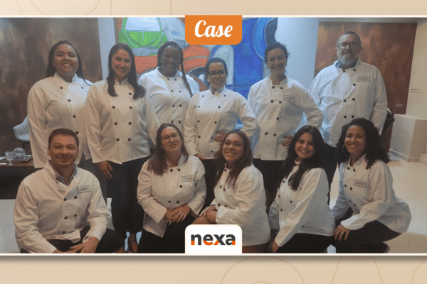 Participantes da Nexa no Team Building Cooking Show organizado pelo Experience Lounge