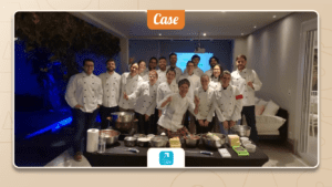 Equipe da Rank My App participando do evento de Team Building Pizzada Mão na Massa no Experience Lounge