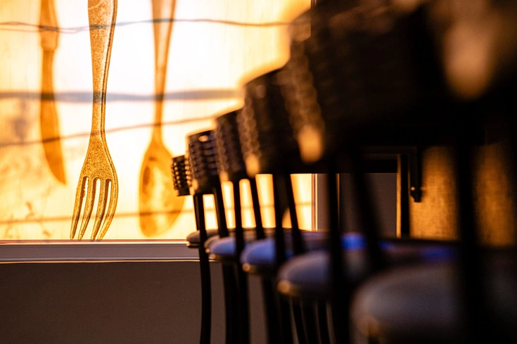 Espaço Lounge Gourmet, local para jantares corporativos aliando gastronomia de excelência.