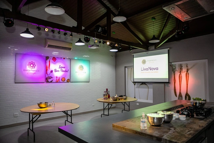 Espaço Lounge Gourmet, local para jantares corporativos aliando gastronomia de excelência.