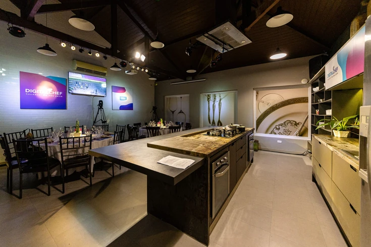 Espaço Lounge Gourmet, local para jantares corporativos aliando gastronomia de excelência.